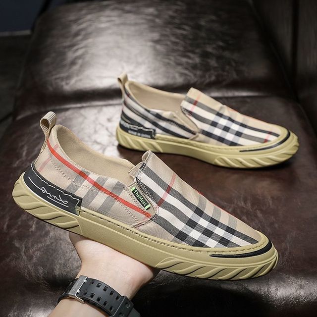 Tartan Family men's slip-on canvas shoes