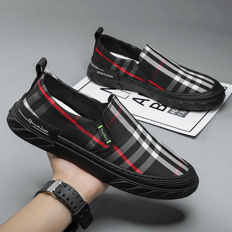 Tartan Family men's slip-on canvas shoes