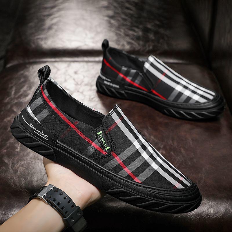 Tartan Family men's slip-on canvas shoes