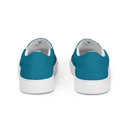 Teal Tiles Men’s slip-on canvas shoes