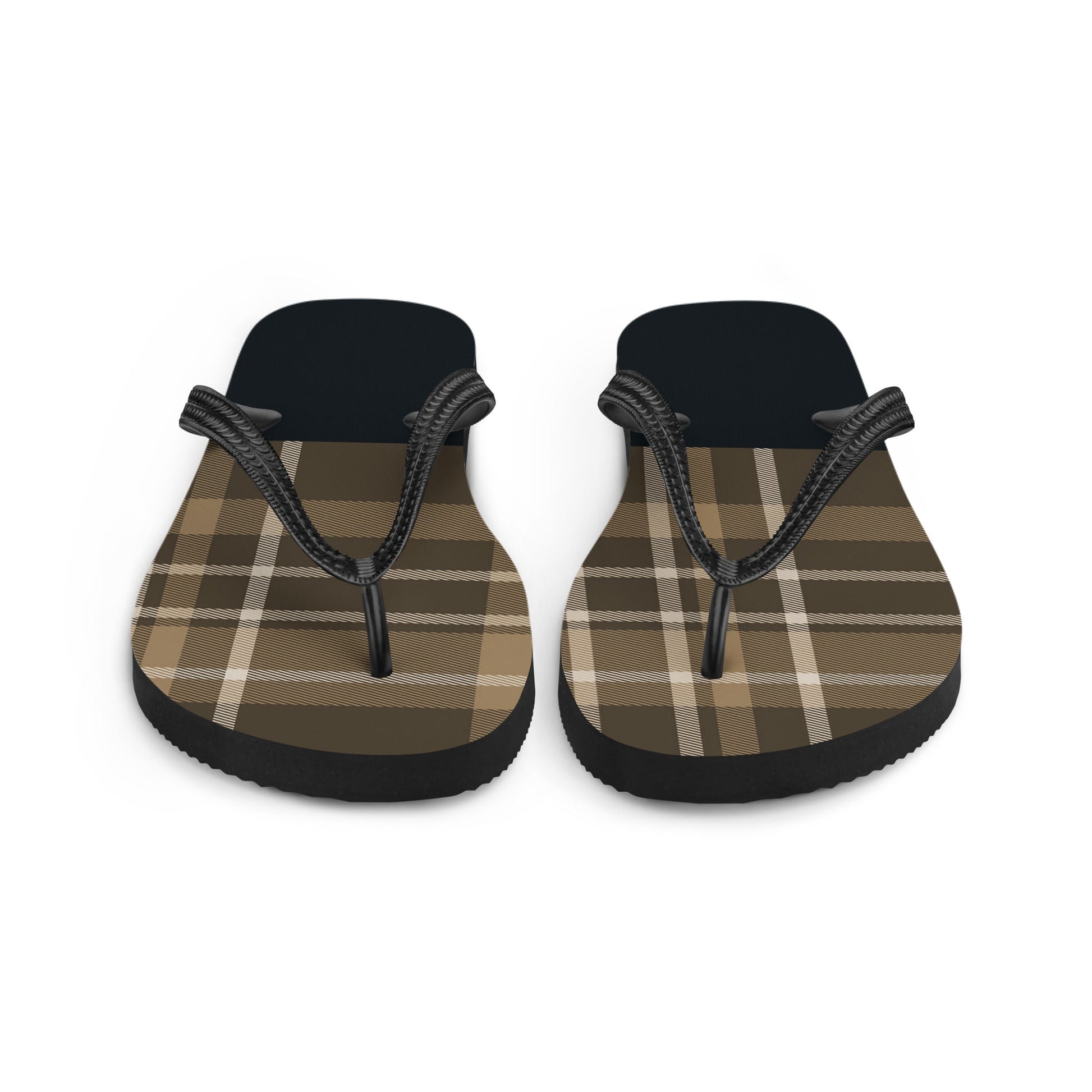 The B I Plaid Flip-Flops