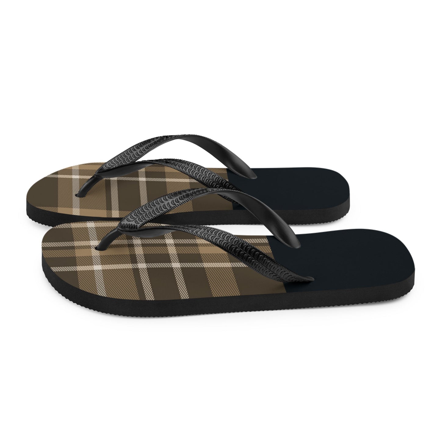 The B I Plaid Flip-Flops