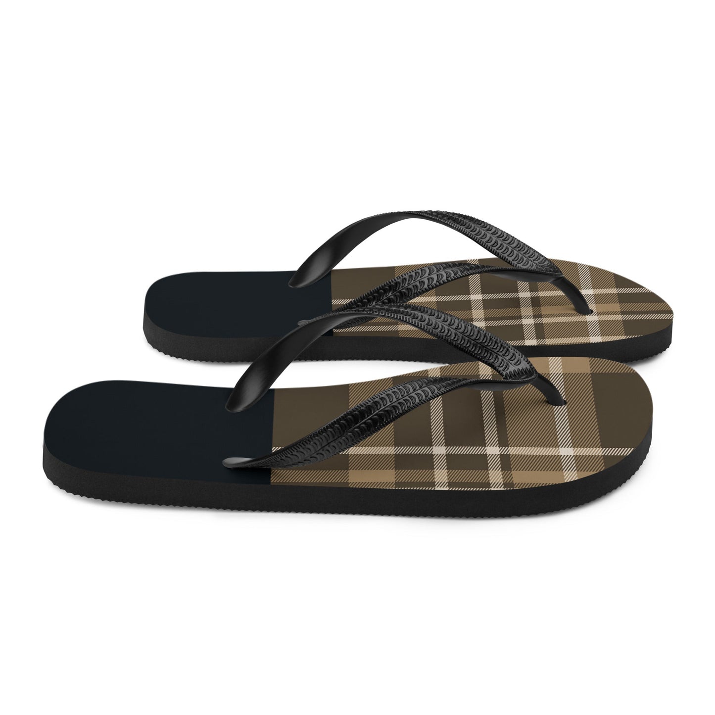 The B I Plaid Flip-Flops