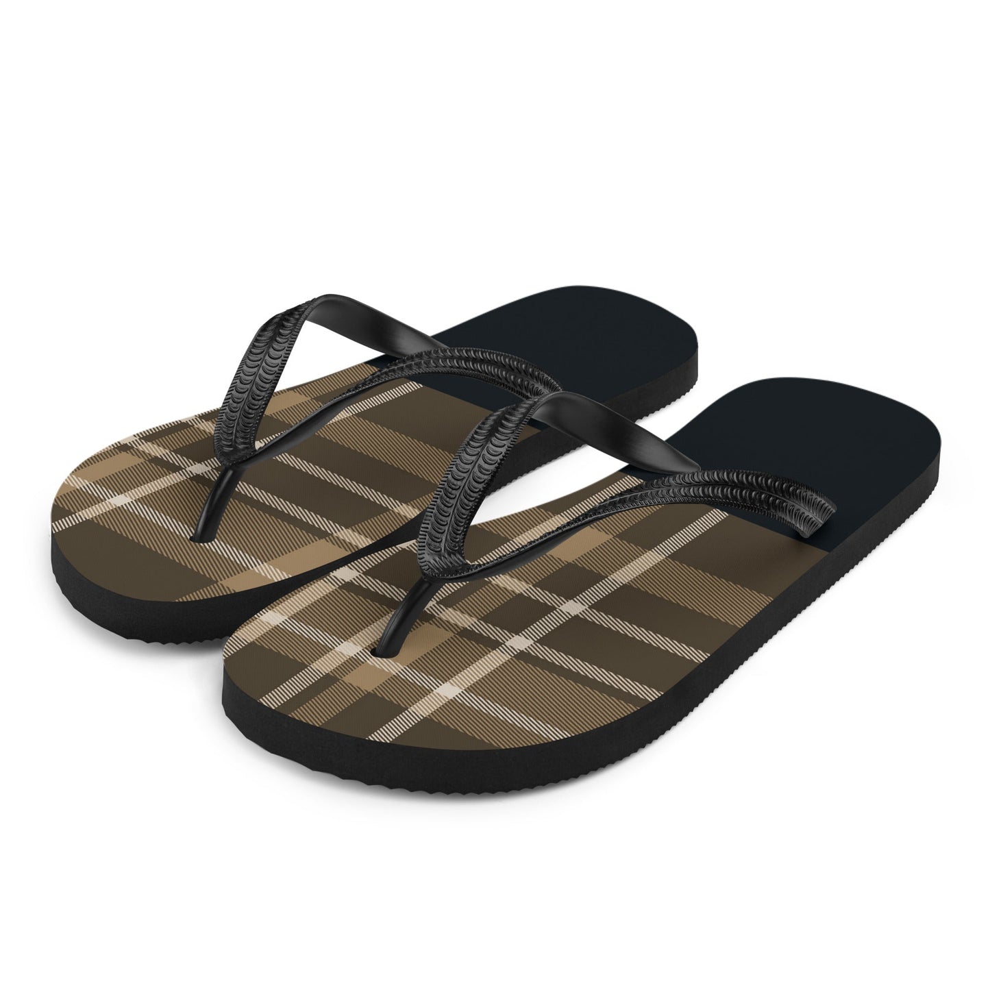 The B I Plaid Flip-Flops