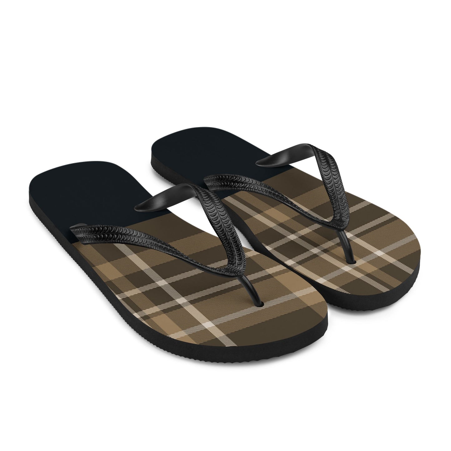 The B I Plaid Flip-Flops