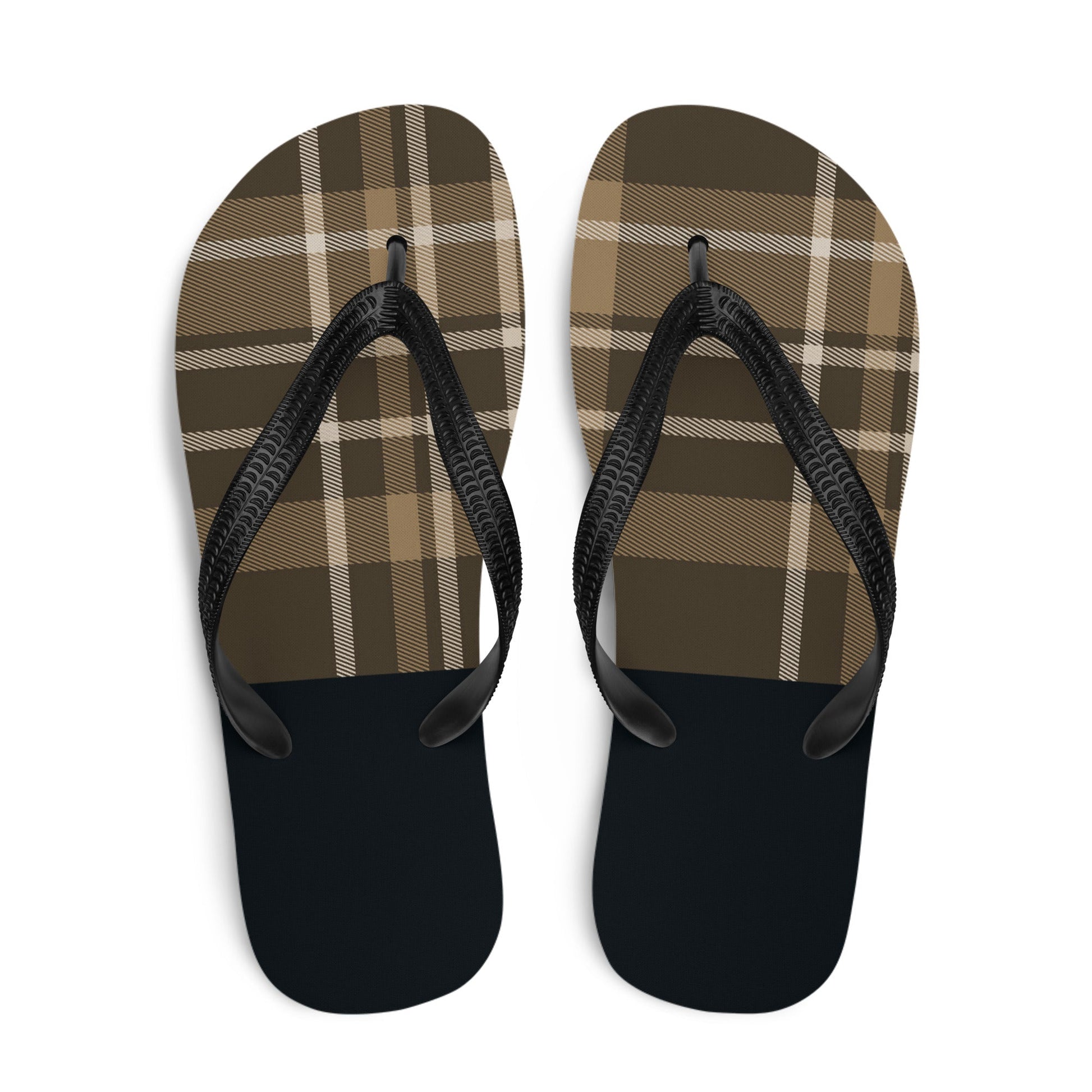 The B I Plaid Flip-Flops