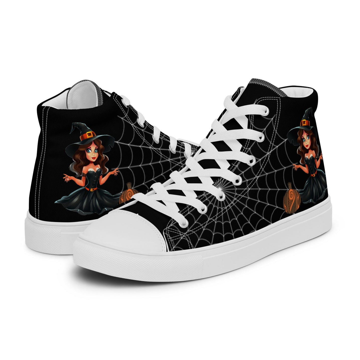 The Beautiful Witch - Halloween High top Canvas - Women