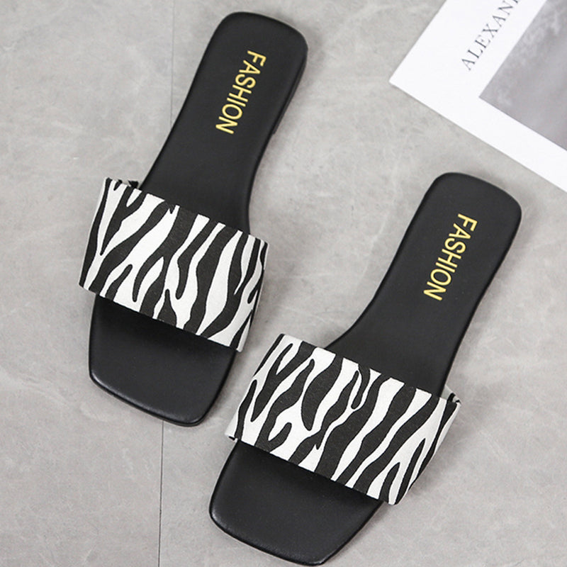 The Black & White -Women Slider Sandals