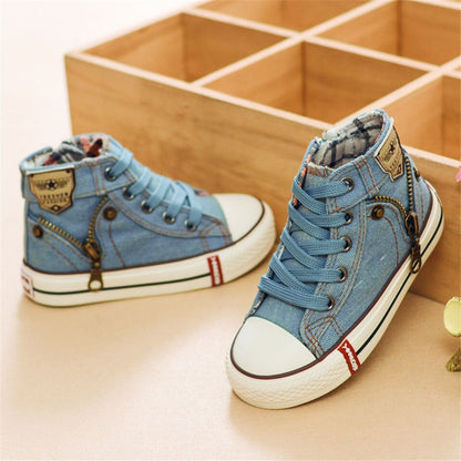 The Denim's - Kids high top Canvas