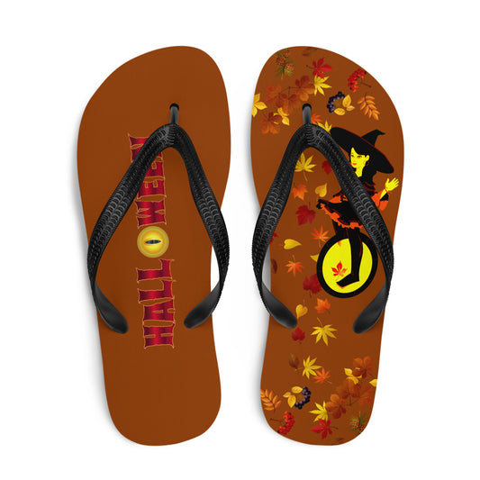 The Electric Wheel Witch - Halloween Flip-Flops