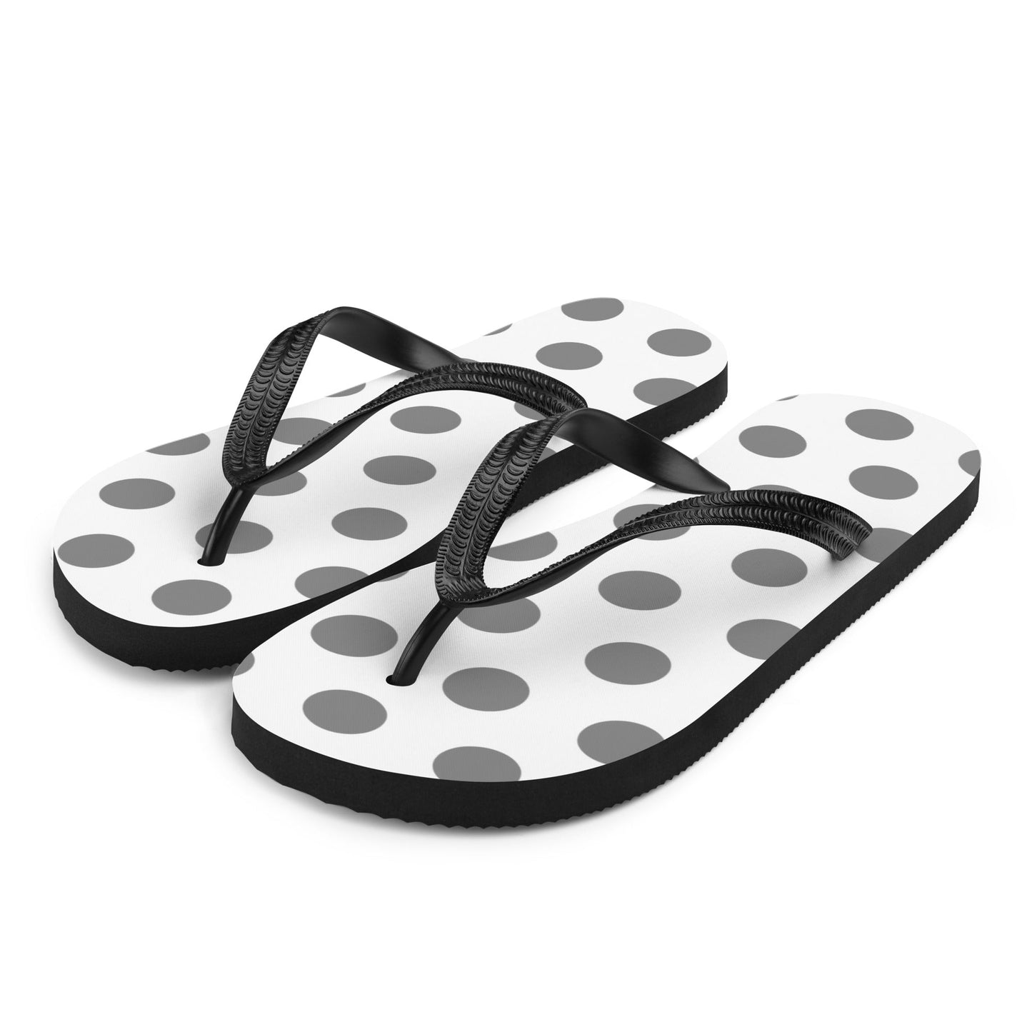 The Grey Polka Flip-Flops