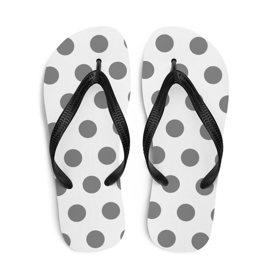 The Grey Polka Flip-Flops