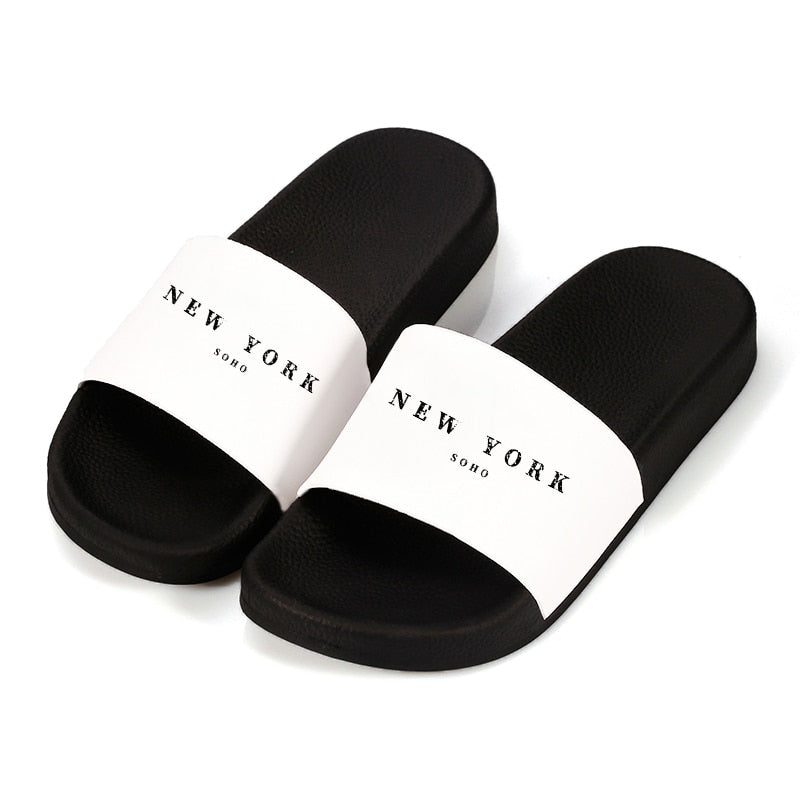 Womens sliders fashion black