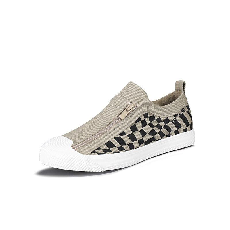 The Zipper - Men's slip-on canvas sneakers