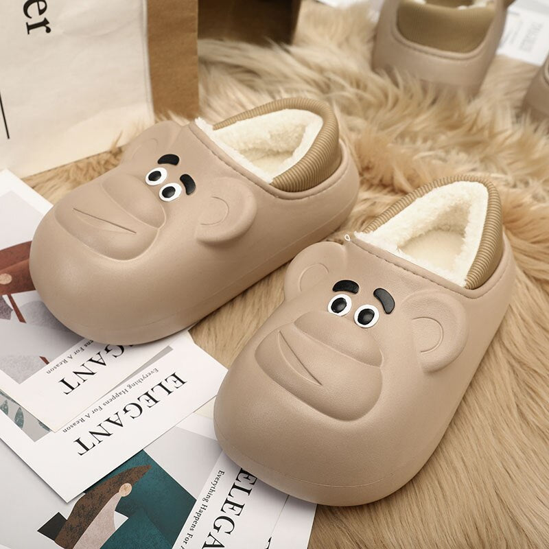 The funny smirk women's waterproof slippers