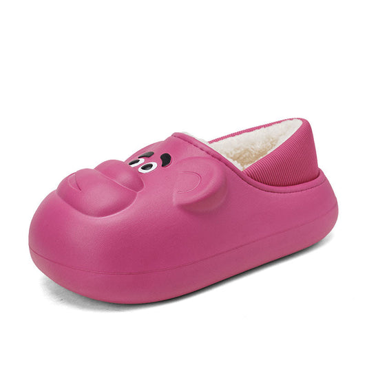The funny smirk women's waterproof slippers