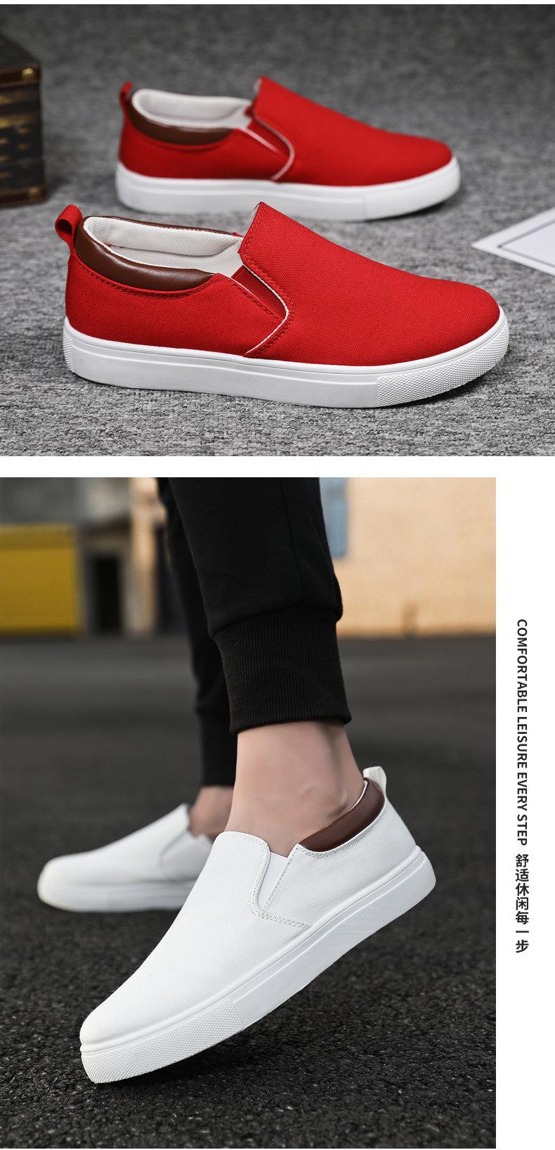 Canvas shoes no laces on sale