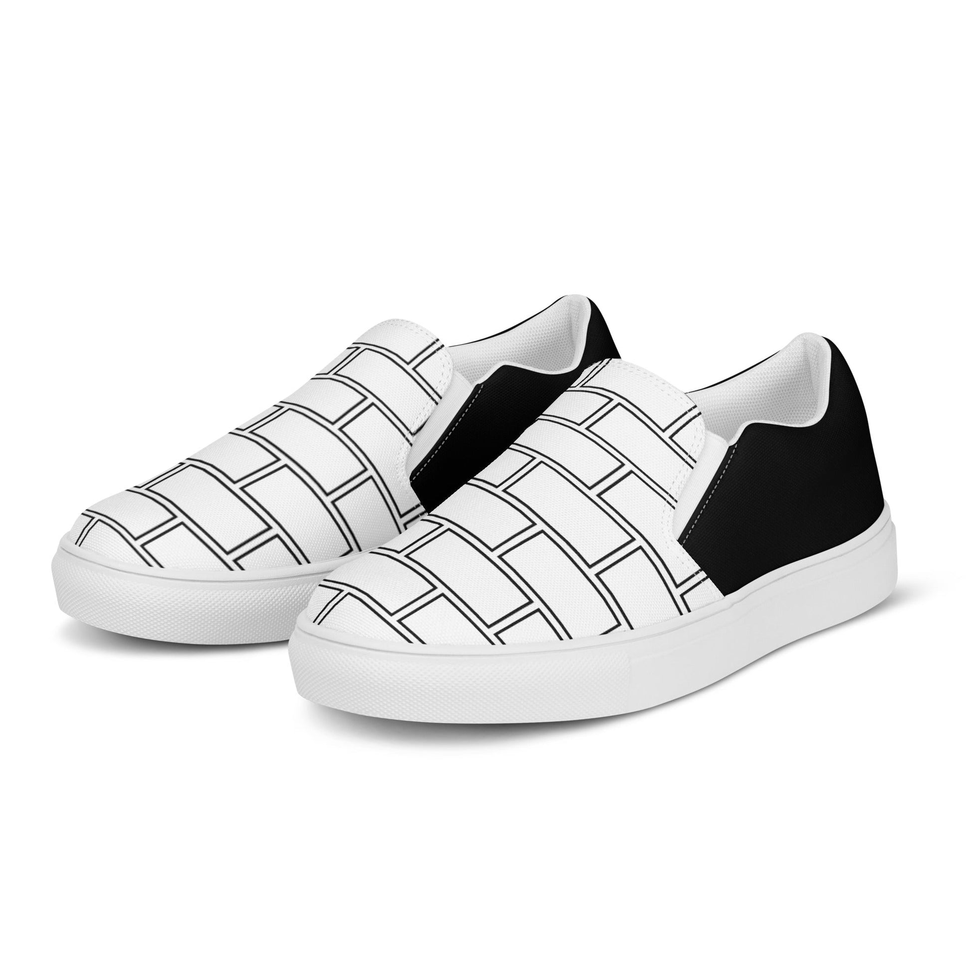 The subway tiles men's slip-on canvas shoes