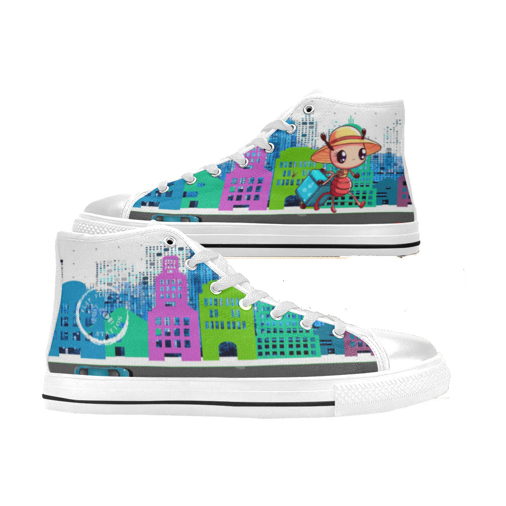 The travelling Ant-High Top Canvas Shoes for Kid