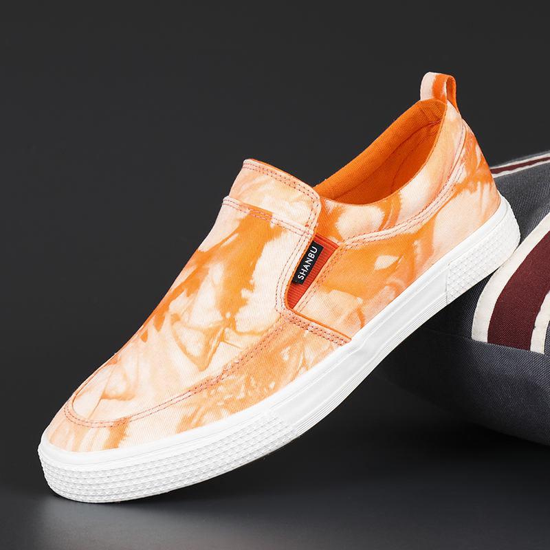 Tie Die Men's slip-on canvas Shoes