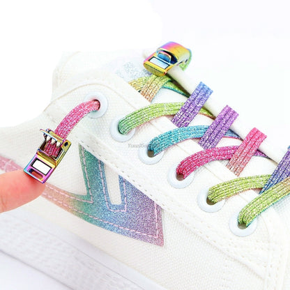 Tie-me-not Rainbow Magnetic Lock Shoelaces