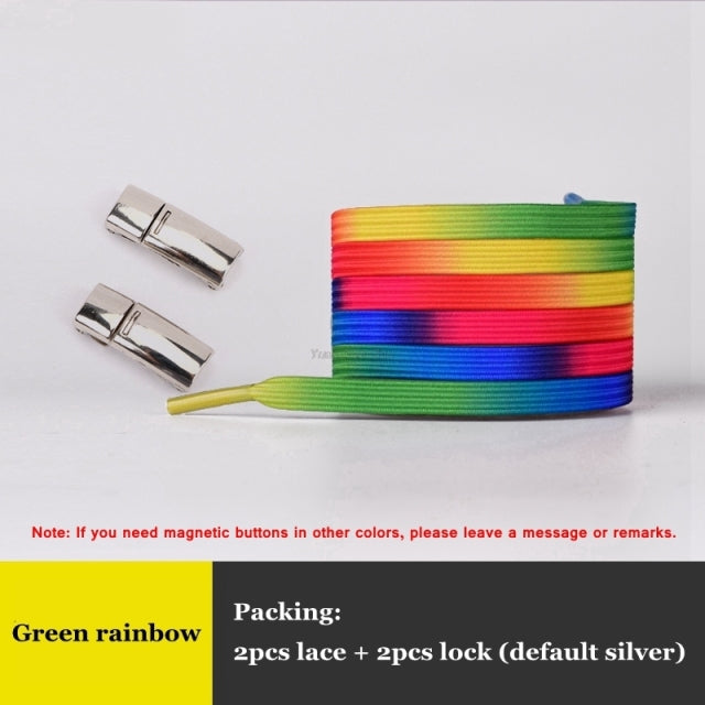 Tie-me-not Rainbow Magnetic Lock Shoelaces