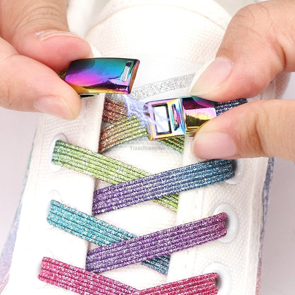 Tie-me-not Rainbow Magnetic Lock Shoelaces