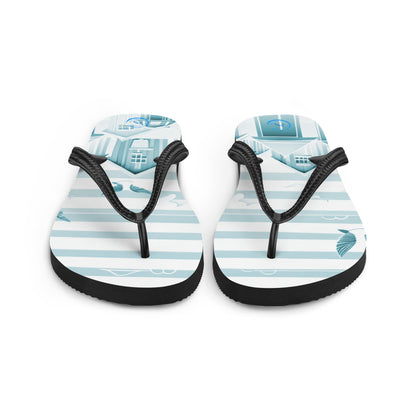 Travelling Whale - Unisex Flip-Flops