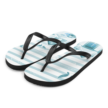 Travelling Whale - Unisex Flip-Flops