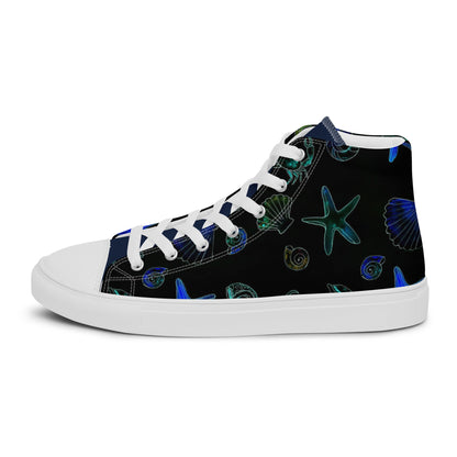 Under the sea high top canvas shoes