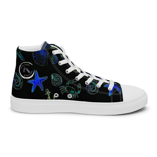Under the sea high top canvas shoes