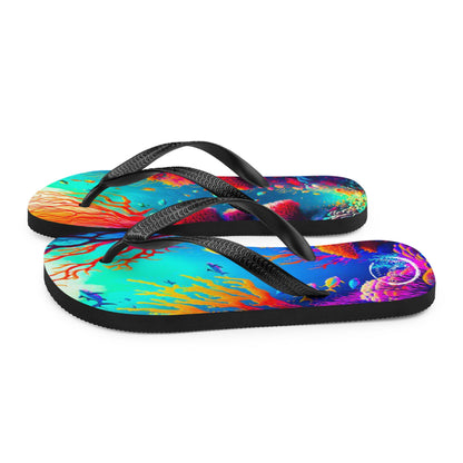 Underwater Art Gallery Flip-Flops