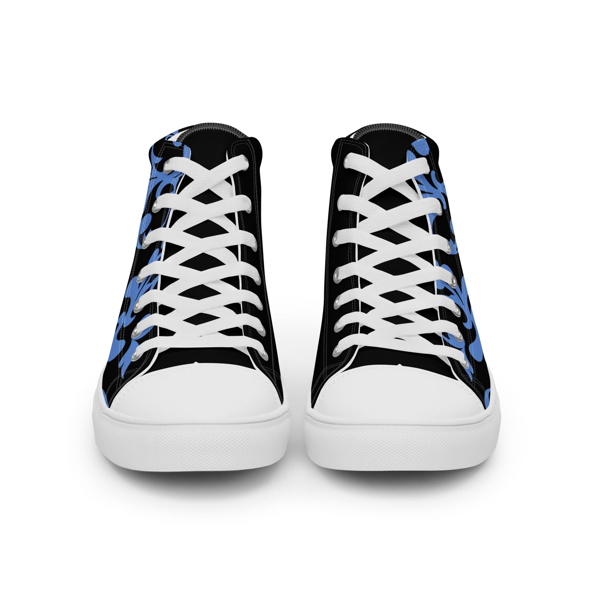 Victorian Blues high top canvas shoes