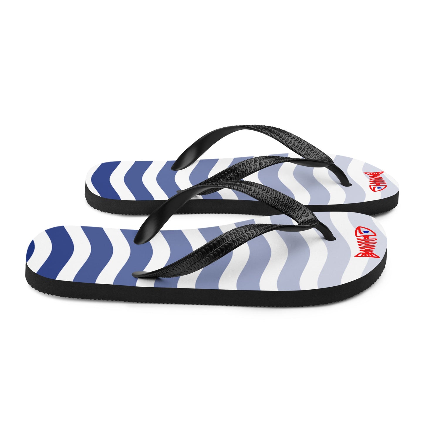 Waves Unisex Flip Flops Design