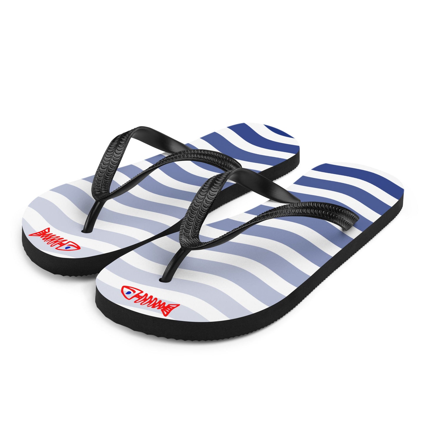 Waves Unisex Flip Flops Design