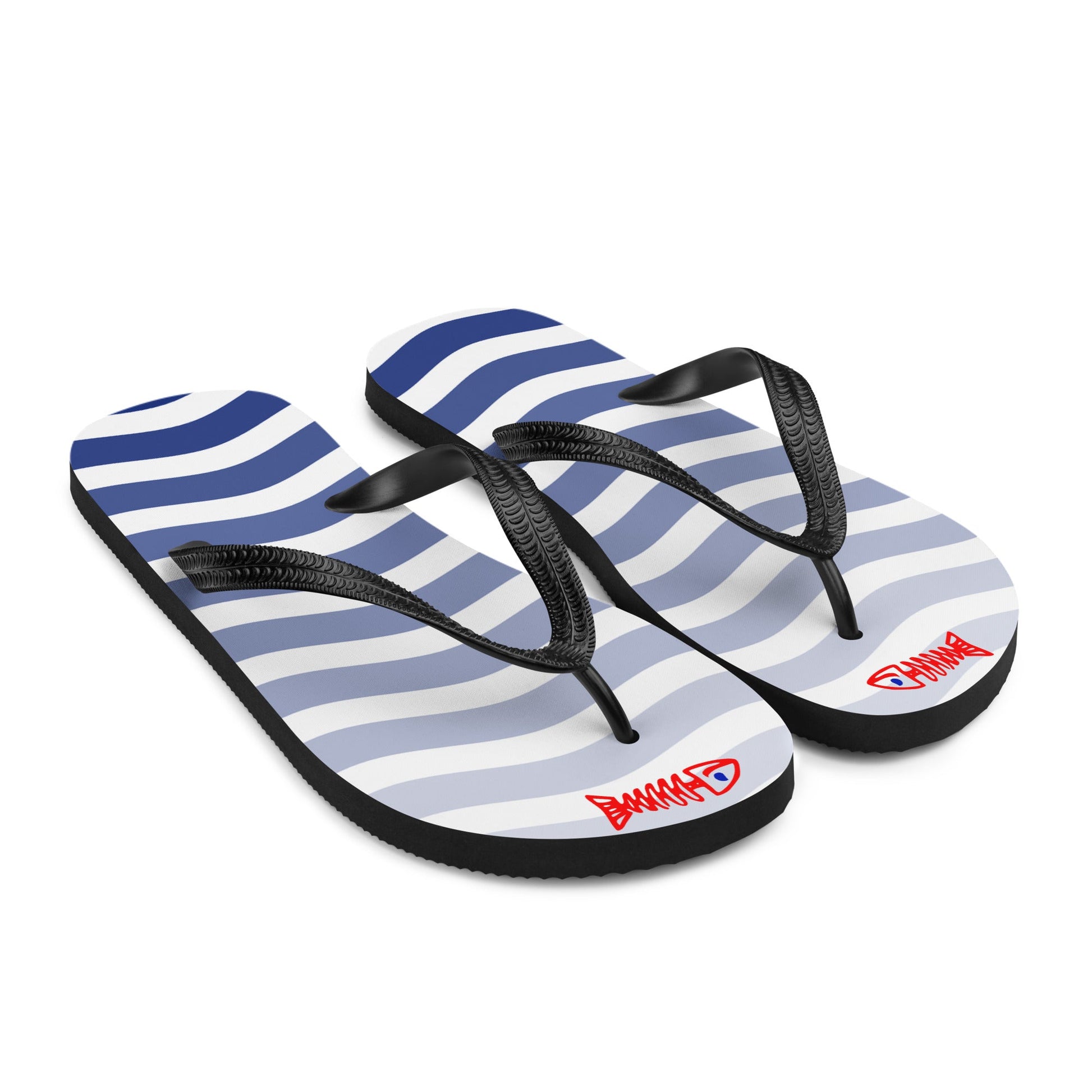 Waves Unisex Flip Flops Design