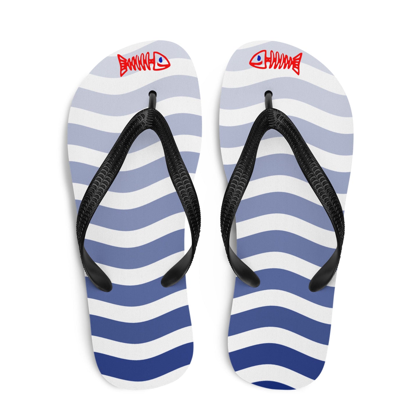 Waves Unisex Flip Flops Design