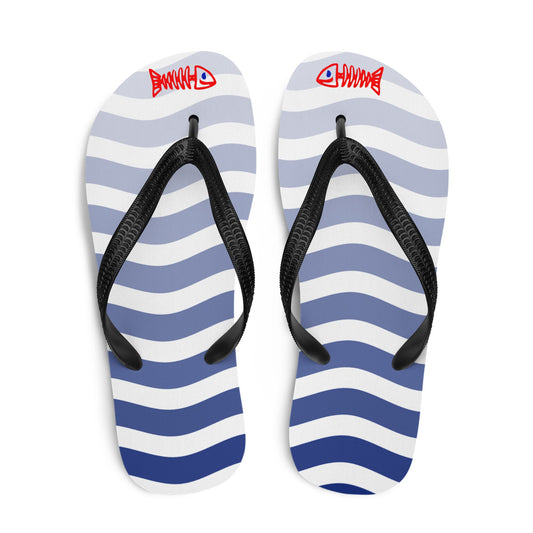 Waves Unisex Flip Flops Design