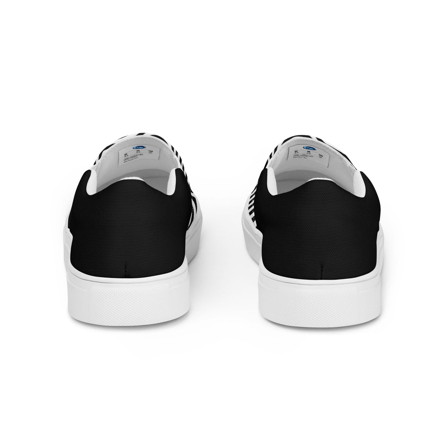 Wavy B&W Men’s slip-on canvas shoes