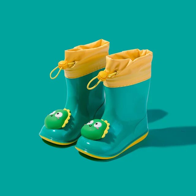 Whimsical Animal-themed Kids' Rain Boots with Adjustable Straps