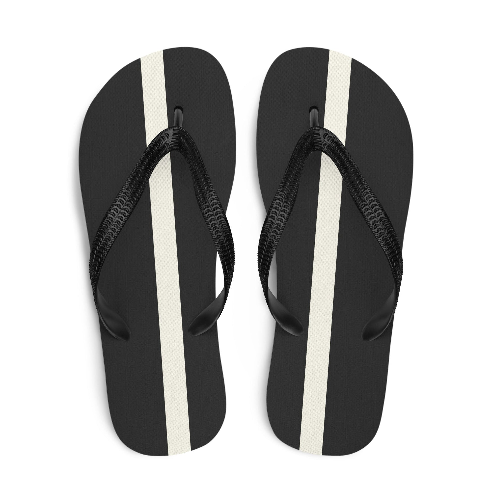 White Stripe Flip-Flops