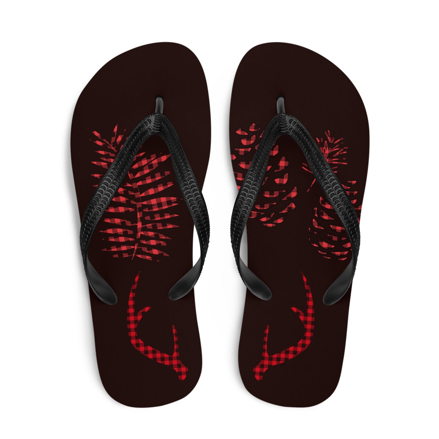 Winter Plaid Flip-Flops