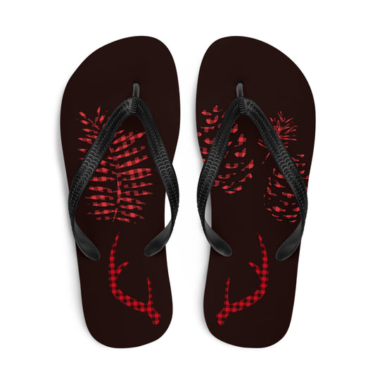 Winter Plaid Flip-Flops