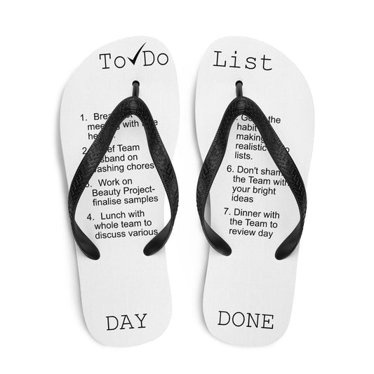 Work from Home To Do List flip flops